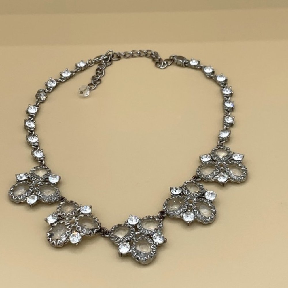 NWOT Badgley Mischka Crystal Statement Necklace 18" Lobster Clasp